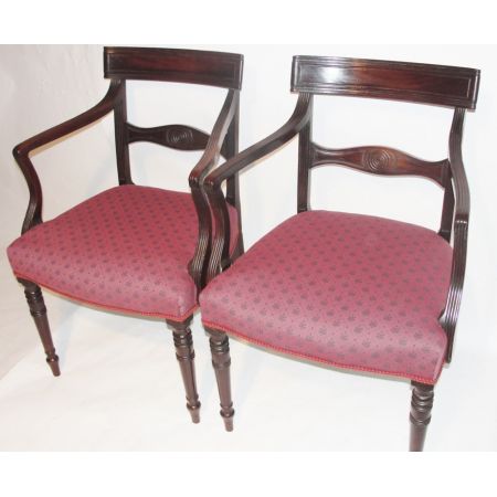 Antike georgianische Mahagoni Stühle britisch ca 1820