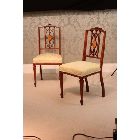 Antike britische Mahagoni Stühle Küchenstühle ca 1890