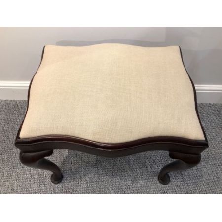 Antiker britischer Mahagoni Hocker Fußbank ca 1900