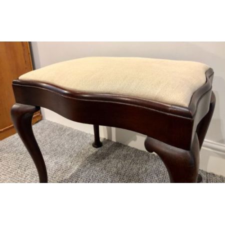 Antiker britischer Mahagoni Hocker Fußbank ca 1900