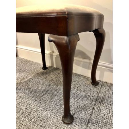 Antiker britischer Mahagoni Hocker Fußbank ca 1900