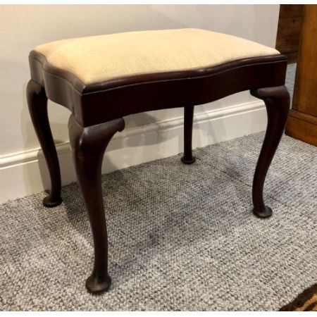 Antiker britischer Mahagoni Hocker Fußbank ca 1900