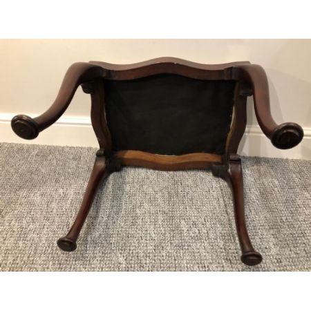 Antiker britischer Mahagoni Hocker Fußbank ca 1900