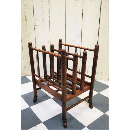 Antiker Arts & Crafts Magazingestell Nussbaum Zeitungsständer englisch ca 1910