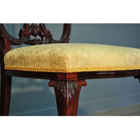 Antike edwardianische Mahagoni Stühle britisch ca 1890