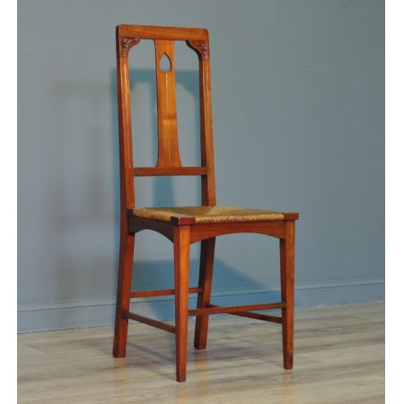 Antike britische Arts & Crafts Stühle Nussbaum ca 1890