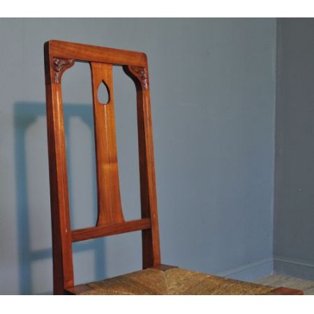 Antike britische Arts & Crafts Stühle Nussbaum ca 1890