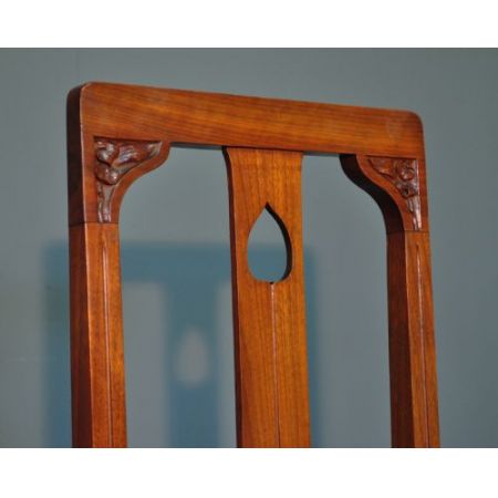 Antike britische Arts & Crafts Stühle Nussbaum ca 1890