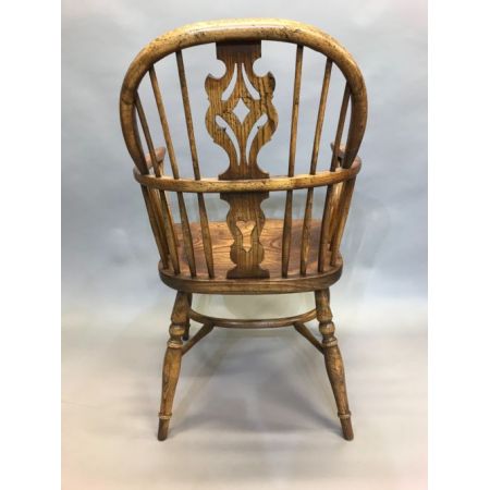 Antike britische Ulmen Stühle Landhaus Windsor Chair ca 1920