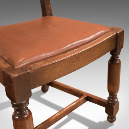 Antike edwardianische Esszimmerstühle Eiche britisch ca 17. Jh