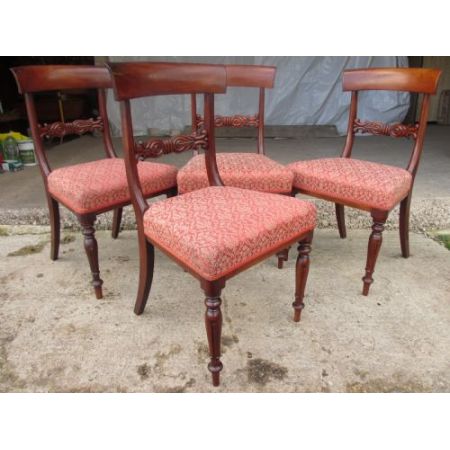 Viktorianische antike Mahagoni Stühle britisch ca 1860