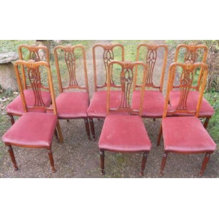 Edwardianische antike Mahagoni Stühle britisch ca 1900