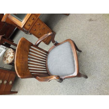 Edwardianischer antiker Schreibtisch Stuhl britisch ca 1890
