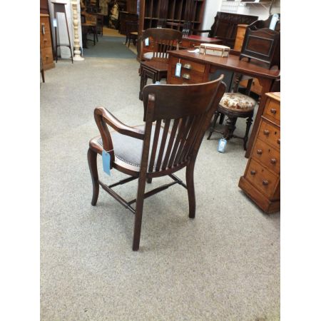 Edwardianischer antiker Schreibtisch Stuhl britisch ca 1890