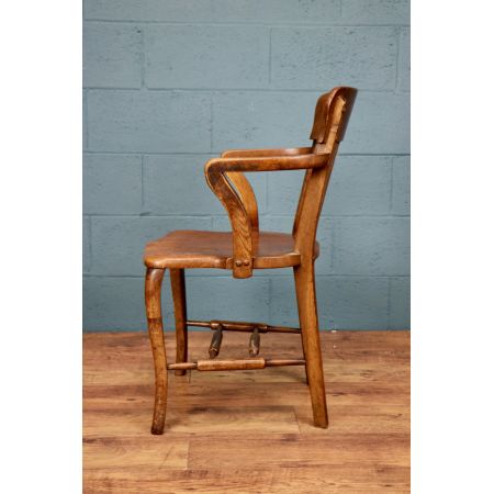 Antiker britischer Eichen Stuhl ca 1930