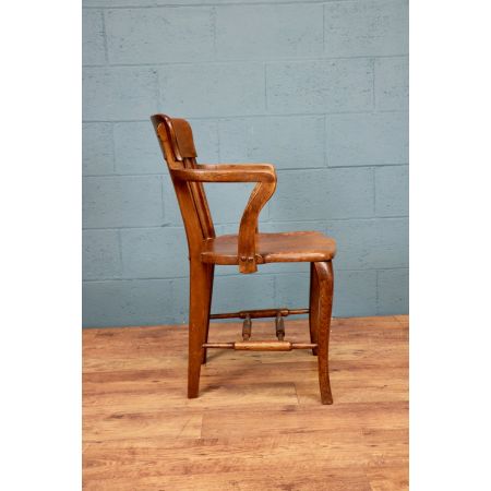 Antiker britischer Eichen Stuhl ca 1930