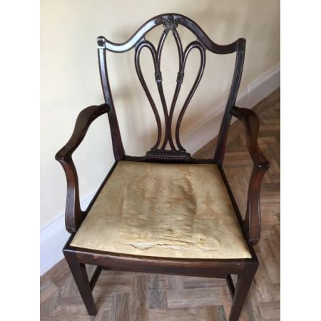 Antiker britischer Mahagoni Stuhl Chippendale edwardianisch ca 1890