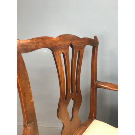 Antiker britischer Mahagoni Stuhl Chippendale ca 1770