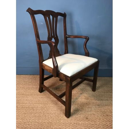 Antiker britischer Mahagoni Stuhl Chippendale ca 1770