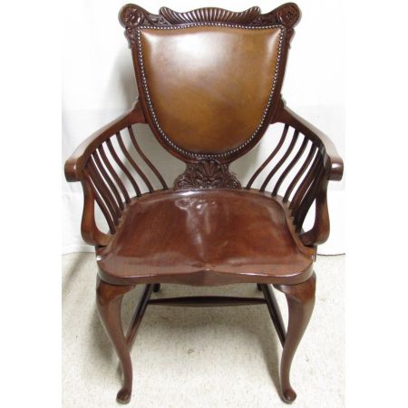 Viktorianischer britischer Mahagoni Stuhl original antik ca 1880