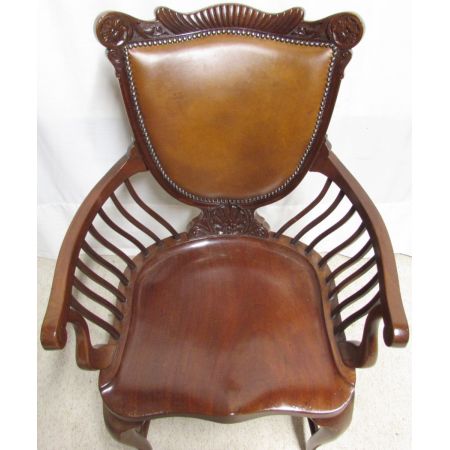 Viktorianischer britischer Mahagoni Stuhl original antik ca 1880