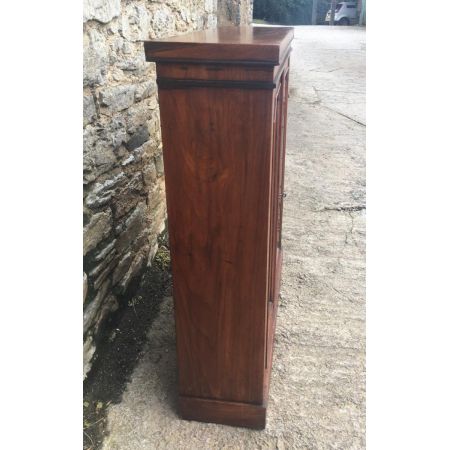 Viktorianisches antikes Nussbaum Bücherschrank ca 1880