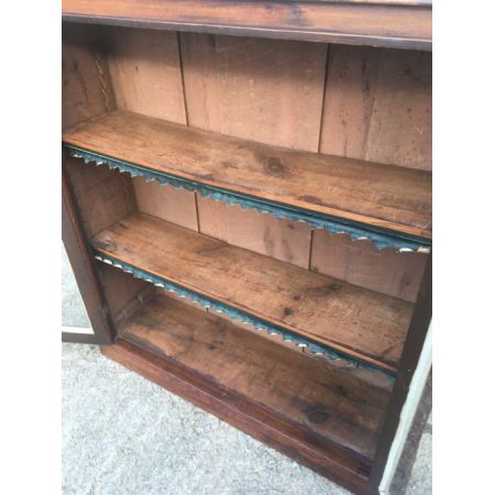 Viktorianisches antikes Nussbaum Bücherschrank ca 1880