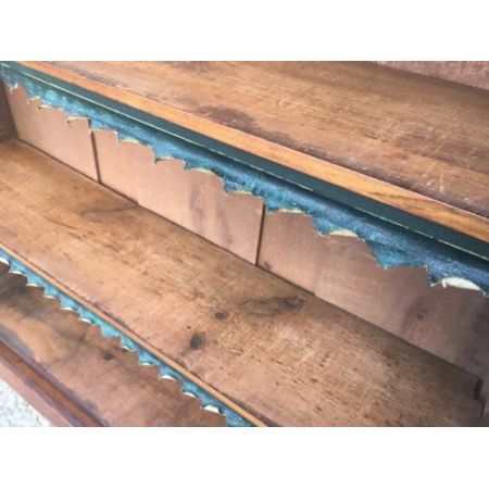 Viktorianisches antikes Nussbaum Bücherschrank ca 1880