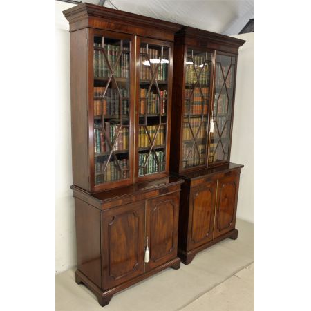 Edwardianische antike Bücherschränke Mahagoni britisch ca 1900