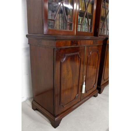 Edwardianische antike Bücherschränke Mahagoni britisch ca 1900