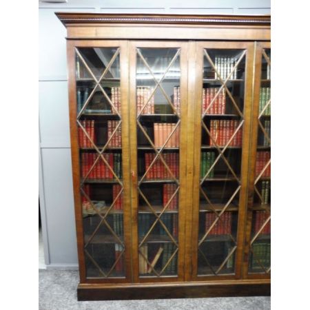 Viktorianischer antiker Mahagoni Bücherschrank britisch ca 1890