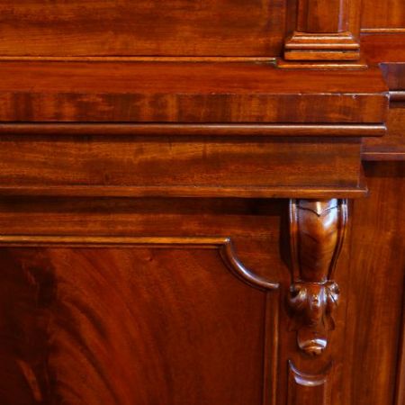 Antiker viktorianischer Bücherschrank Mahagoni ca 1870