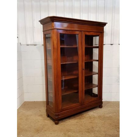 Antiker französischer Bücherschrank Nussbaum ca 1880