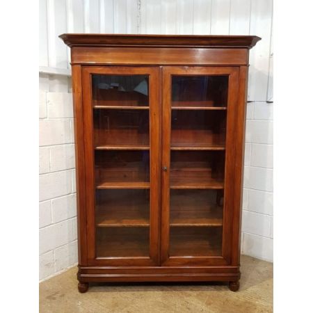 Antiker französischer Bücherschrank Nussbaum ca 1880