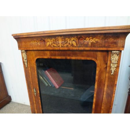 Viktorianischer antiker Bücherschrank Nussbaum englisch ca 1860