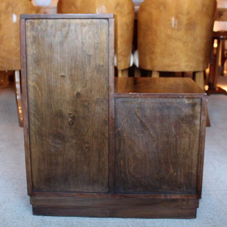 Antikes britisches Art Deco Bücherregal Nussbaum ca 1930