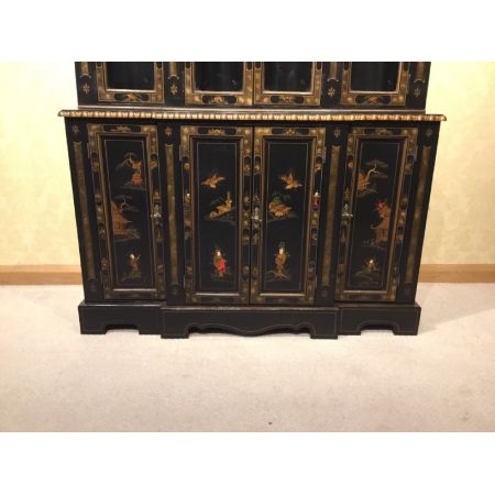 Antiker britischer Chinoiserie Bücherschrank ca 1920