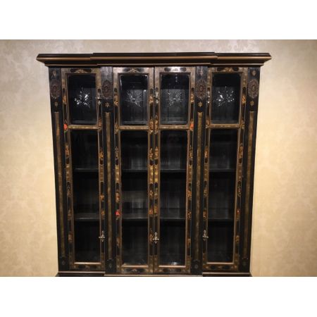 Antiker britischer Chinoiserie Bücherschrank ca 1920