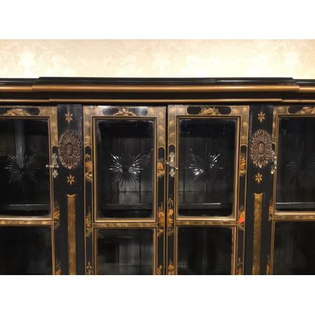 Antiker britischer Chinoiserie Bücherschrank ca 1920