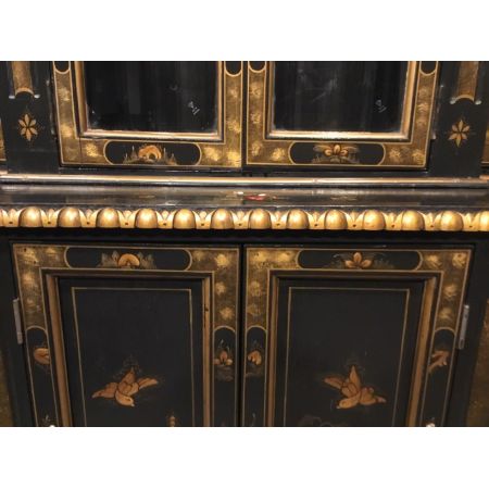 Antiker britischer Chinoiserie Bücherschrank ca 1920