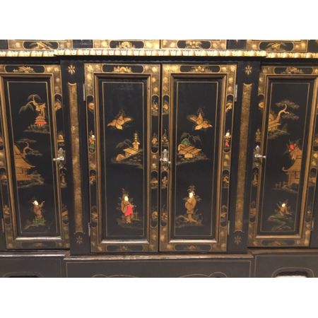 Antiker britischer Chinoiserie Bücherschrank ca 1920