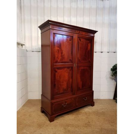 Viktorianischer antiker Mahagoni Kleiderschrank englisch ca 1890