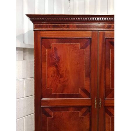 Viktorianischer antiker Mahagoni Kleiderschrank englisch ca 1890