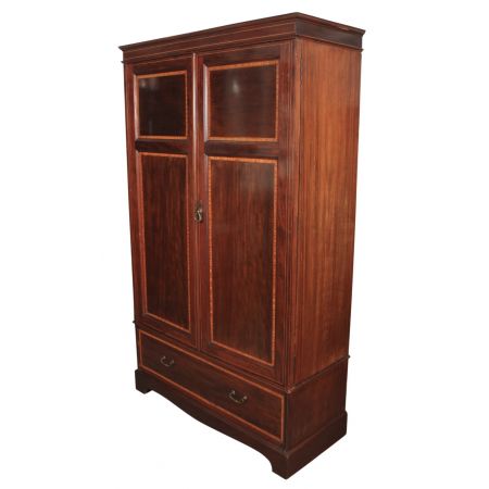 Antiker englischer Mahagoni Kleiderschrank ca 1900