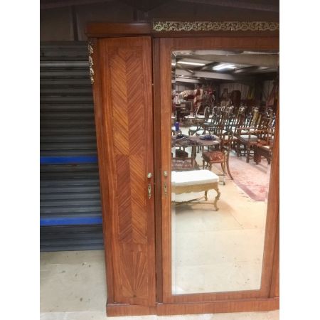 Antiker französischer Kleiderschrank Nussbaum Kingwood ca 1900