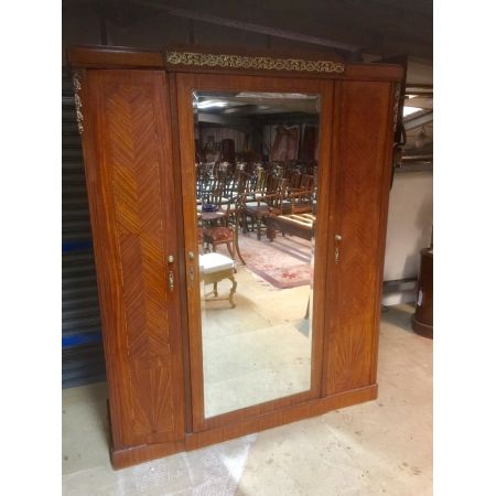 Antiker französischer Kleiderschrank Nussbaum Kingwood ca 1900