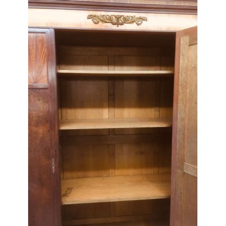 Antiker britischer Art Deco Kleiderschrank Mahagoni Satinholz ca 1912