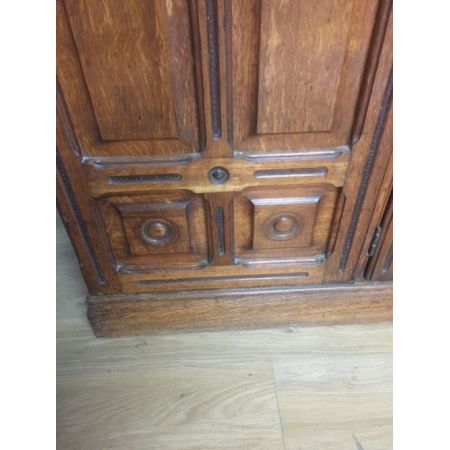 Antiker viktorianischer Eichen Kleiderschrank britisch ca 1880