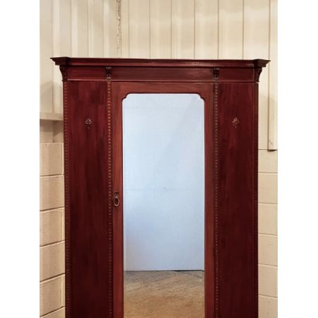 Edwardianischer antiker Mahagoni Kleiderschrank englisch ca 1900