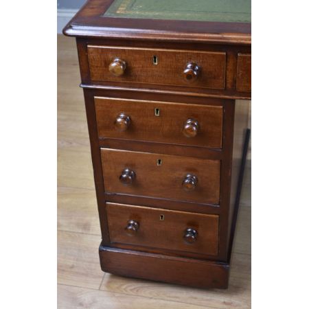 Viktorianischer antiker Mahagoni Schreibtisch englisch ca 1880